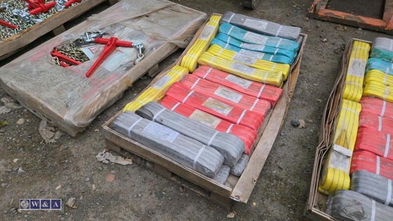 Tray of 22pcs webbing slings (unused)
