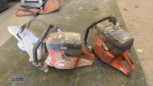 2 x HUSQVARNA petrol stone saws