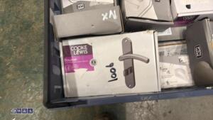 Box of ironmongery hinges, handles, locks - 2
