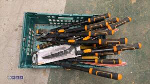 Tray of hedge cutters & loppers