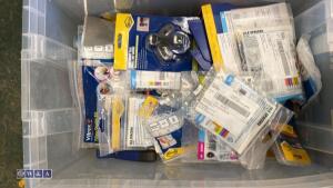 Box of miscellaneous including drill bits & tile spacers - 2