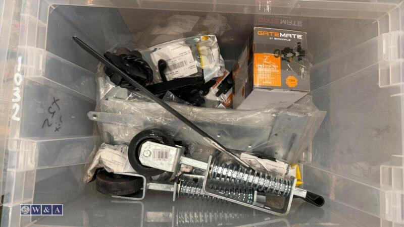 Box of ironmongery including hinges etc