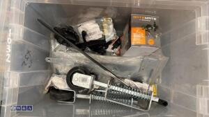 Box of ironmongery including hinges etc