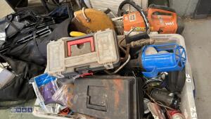 Container of mixed tools etc