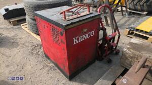 Tool cabinet c/w motorcycle stand