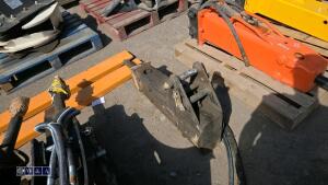 JCB hydraulic breaker c/w lines (35mm pins) - 2