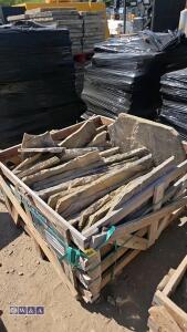 Crate of Yorkshire stone roofing slates