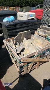 Crate of Yorkshire stone roofing slates - 2