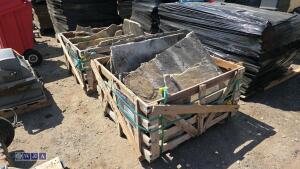 Crate of Yorkshire stone roofing slates - 2