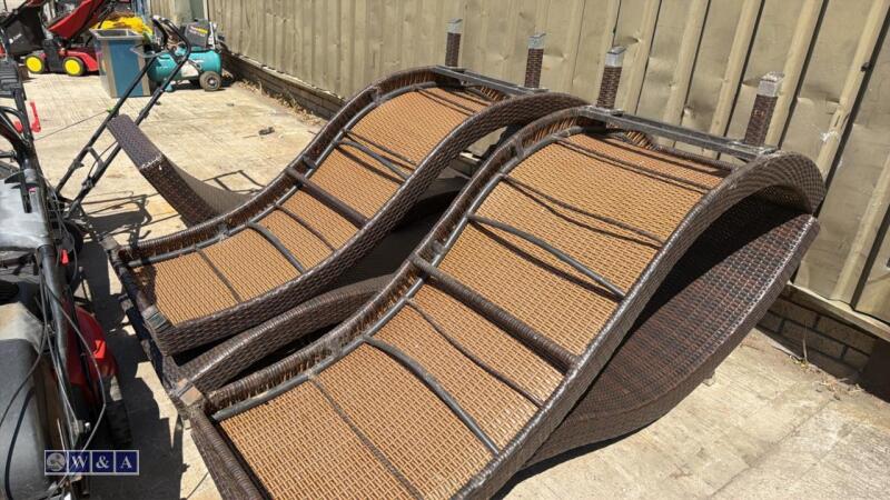 5 x rattan sun loungers