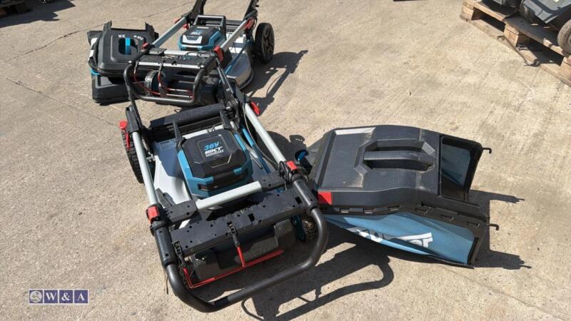 ERBAUER 36v mower c/w collection box & MACALLISTER collection box