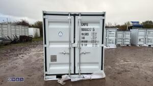 8ft container c/w door & window (unused)(906637) (light grey) - 2