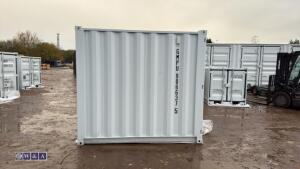 8ft container c/w door & window (unused)(906637) (light grey) - 4
