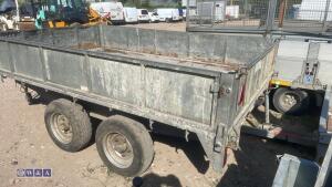 GRAHAM EDWARDS 3.5t twin axle 10 x 6 tipping trailer with 12v pump - 3