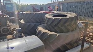 4 x tractor tyres (2 x 600/70R28 & 2 x 650 x 85 R38)