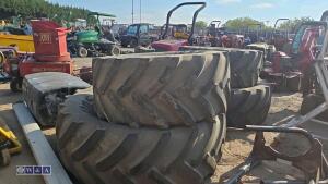 4 x tractor tyres (2 x 600/70R28 & 2 x 650 x 85 R38) - 2