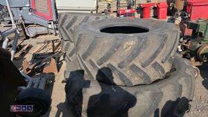 4 x tractor tyres (2 x 600/70R28 & 2 x 650 x 85 R38) - 3