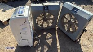 2 x ANDREWS 240v air movers & 240v air conditioning unit