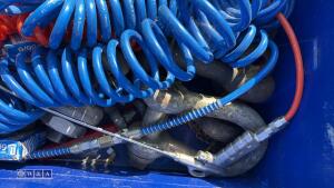 Box of miscelleanous including air hoses - 4
