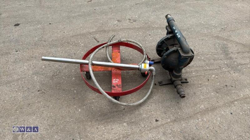 Pneumatic drum pump, pneumatic diaphragm pump & circular drum trolley