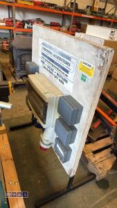 63A electrical distribution board c/w 240v socket outlets on frame