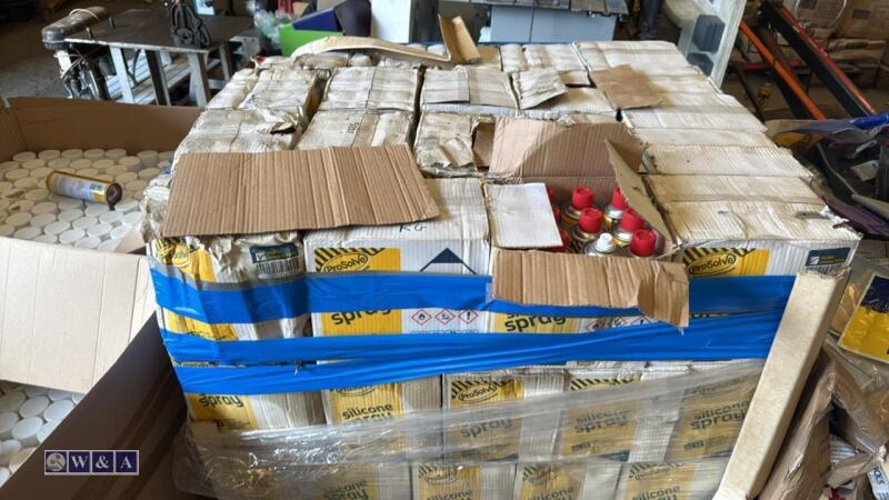 Pallet of silicone sprays