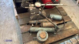 TANGYE 10,000psi 700 bar hydraulic pump & hydraulic pump c/w 4 x jacks - 4