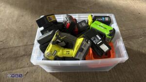 Box of batteries & charger - 5