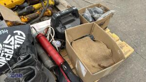 Pallet of miscelleanous including jump pack, grinding discs etc - 3