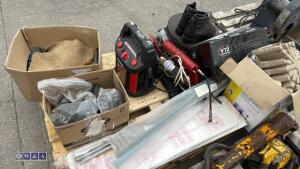 Pallet of miscelleanous including jump pack, grinding discs etc - 4