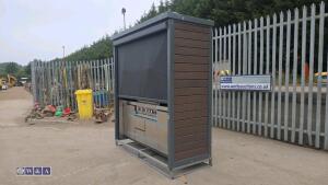 BBQ house outdoor cooking station c/w electric roller shutter door (unused) - 3