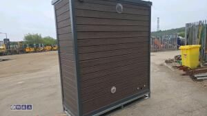 BBQ house outdoor cooking station c/w electric roller shutter door (unused) - 6