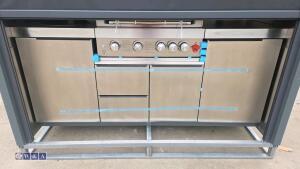 BBQ house outdoor cooking station c/w electric roller shutter door (unused) - 9