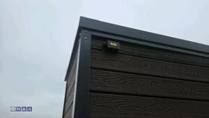 BBQ house outdoor cooking station c/w electric roller shutter door (unused) - 15