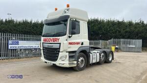 2017 DAF CF EURO 6 6x2 automatic c/w Mid lift axle, Alloy wheels, Tipping gear, Sliding 5th wheel, Aluminium cat walk (DX17 ZFE)(MoT 31st December 2026)(V5 in office)