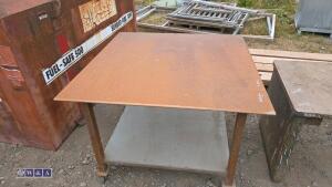 Metal wheeled work table - 3