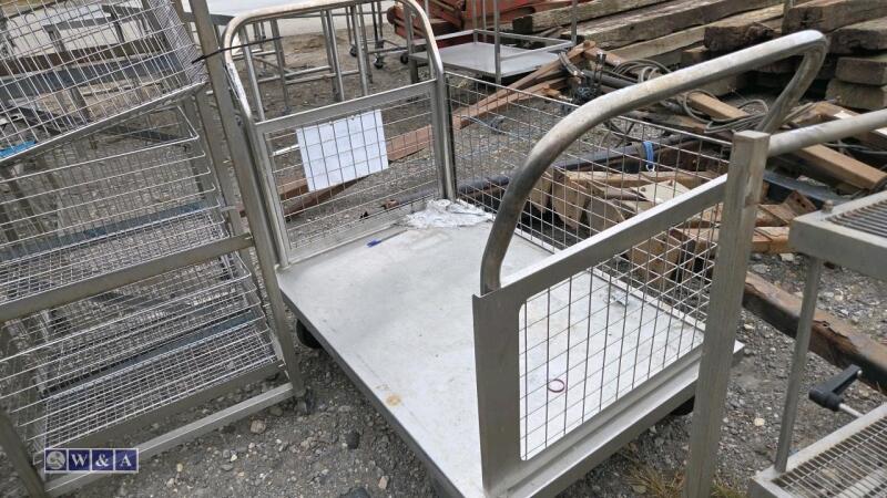 Wheeled metal trolley