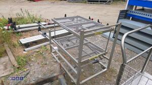 Wheeled metal trolley