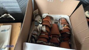 Various sized clay plant pots