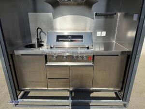 BBQ house outdoor cooking station c/w electric roller shutter door (unused) - 28