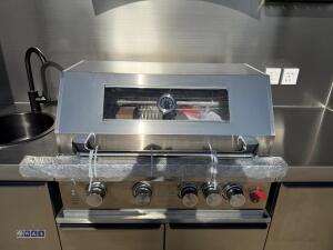 BBQ house outdoor cooking station c/w electric roller shutter door (unused) - 30