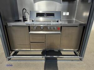 BBQ house outdoor cooking station c/w electric roller shutter door (unused) - 31