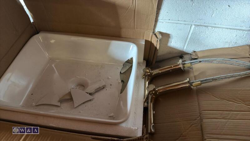 Ceramic sink c/w tap