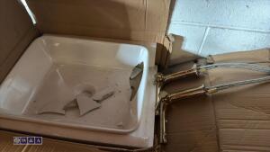 Ceramic sink c/w tap