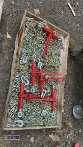 Tray of chains & ratchet tighteners (unused) - 4