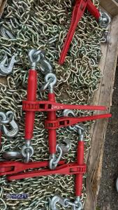 Tray of chains & ratchet tighteners (unused) - 5