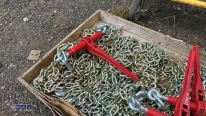 Tray of chains & ratchet tighteners (unused) - 6