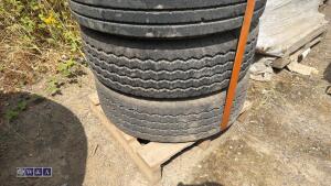 4 x wheels & tyres (to suit low loader) (265/70 R19.5) - 8
