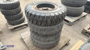 4 x wheels to suit forklift (6-stud 7.50 - 15)