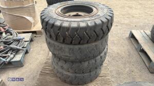 4 x wheels to suit forklift (6-stud 7.50 - 15) - 6